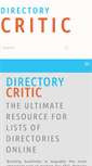 Mobile Screenshot of directorycritic.com